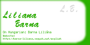 liliana barna business card