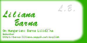 liliana barna business card